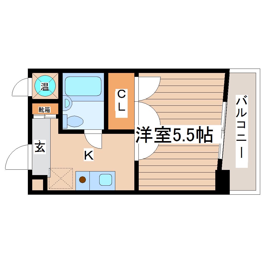 グレイスハイツ長町(1K/7階)の間取り写真