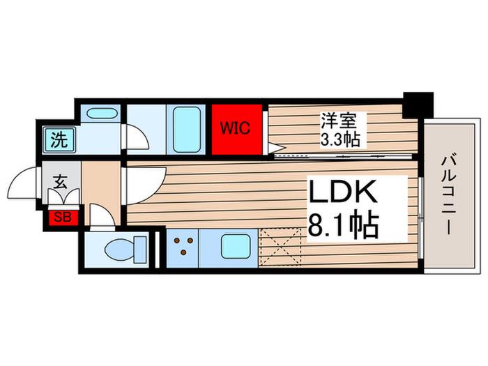 LUXENEPAWS南行徳(1LDK/3階)の間取り写真