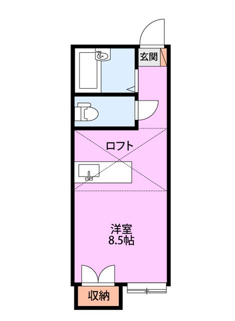 ロイヤルヒルズ桜ヶ丘(ワンルーム/2階)の間取り写真