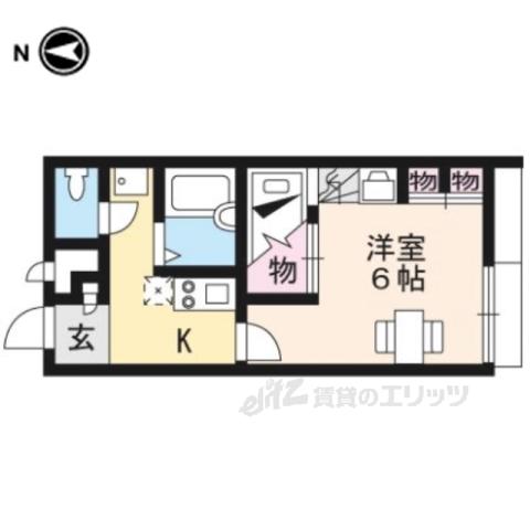 レオパレス秀(1K/2階)の間取り写真