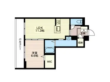 アルテージ錦(1LDK/2階)の間取り写真