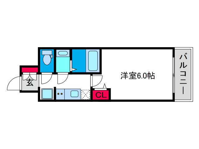 レオンコンフォート難波クレア(1K/5階)の間取り写真