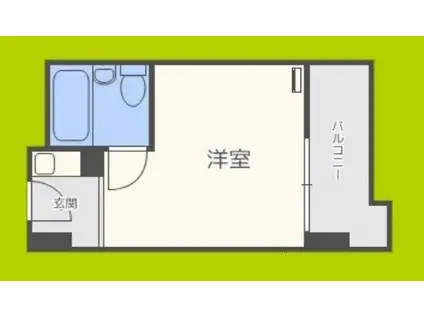 平野エアクリアロイヤルハイツ(ワンルーム/2階)の間取り写真