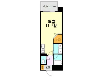 シャルマン・ルーチェ(ワンルーム/3階)の間取り写真