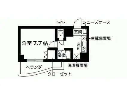 グラン アベニール(1K/3階)の間取り写真