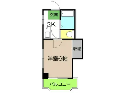 ロフト・ハウス・マツオカ(1K/4階)の間取り写真