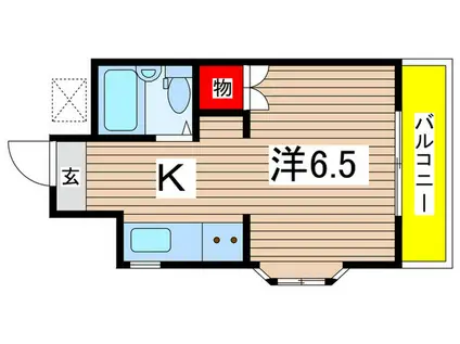 クアトロ日吉(1K/2階)の間取り写真