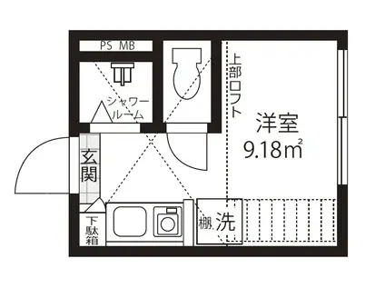 PONT DU GARD(ワンルーム/2階)の間取り写真