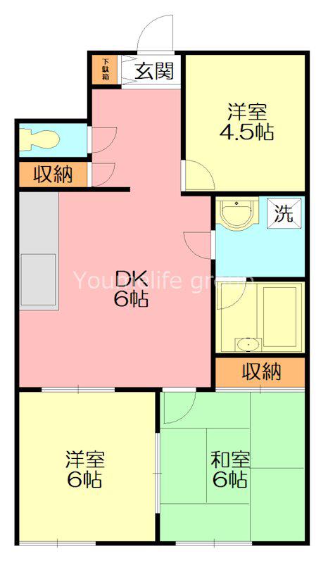 小泉ハイツ(3DK/2階)の間取り写真