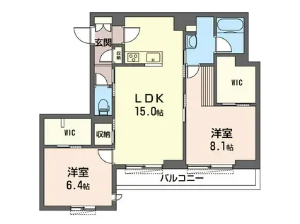 エムズハウス大成(2LDK/2階)の間取り写真