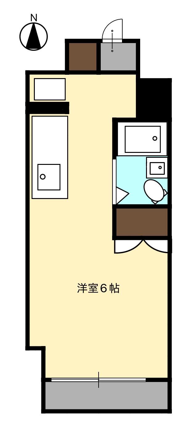 渡久第2ビル(1K/3階)の間取り写真