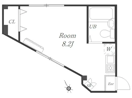 サンコート清水ヶ丘(ワンルーム/3階)の間取り写真