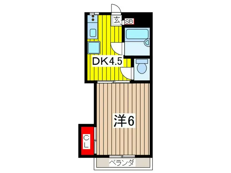 キザワコーポ 2階階 間取り