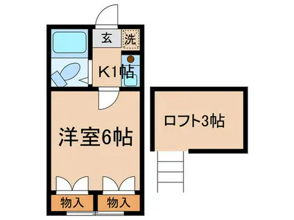 メゾン中和泉(1K/1階)の間取り写真