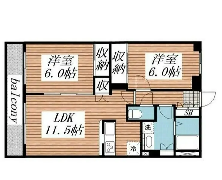 エバーグリーン 2階階 間取り