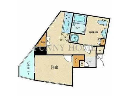 フェニックス笹塚弐番館(1DK/8階)の間取り写真