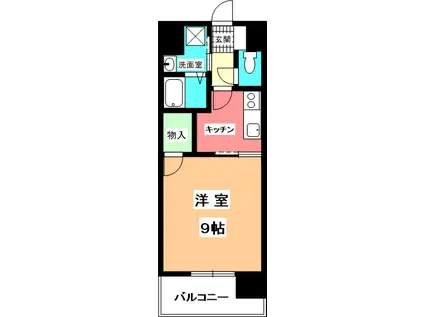 フェリックス鉄砲町(1K/7階)の間取り写真