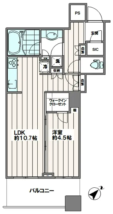 エアライズタワー 14階階 間取り