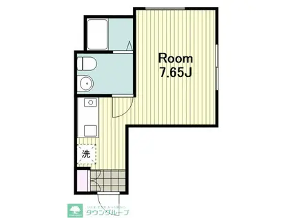 ピカード川崎SIDE B棟(ワンルーム/1階)の間取り写真