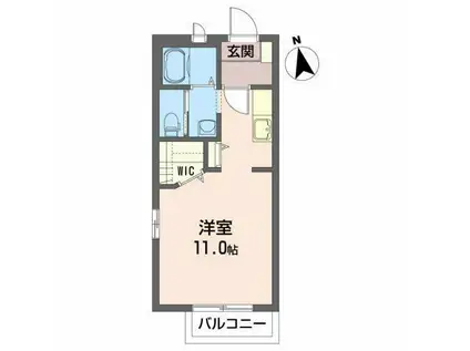 メゾンシャロット(1K/2階)の間取り写真