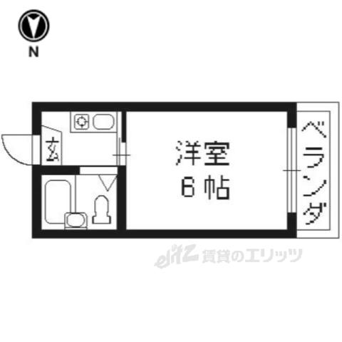 アルバドール山双(1K/4階)の間取り写真