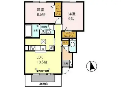 モダンコート網干YAMAGATA(2LDK/1階)の間取り写真