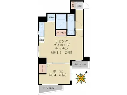 ラグジュアリーアパートメント文京千石01(1LDK/5階)の間取り写真