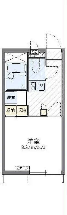 レオパレス時Ⅱ 1階階 間取り
