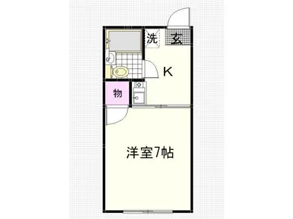 レクス712(1K/2階)の間取り写真