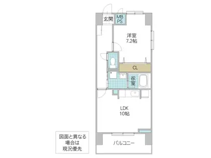アーデントハウス元吉田(1LDK/3階)の間取り写真