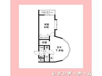 相模石原コーポ(1DK/1階)の間取り写真