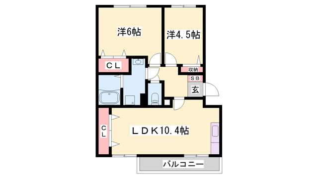 ヒューマンプレイス(2LDK/3階)の間取り写真