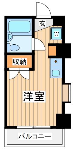 アーバンプラザ相模原(ワンルーム/4階)の間取り写真