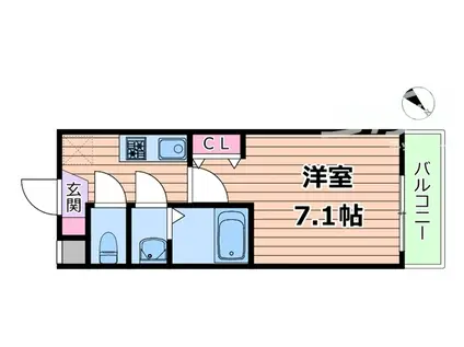 KORE・YIELD千里丘(1K/1階)の間取り写真