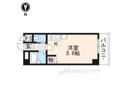 イクスピリオド京都河原町(ワンルーム/5階)の間取り写真