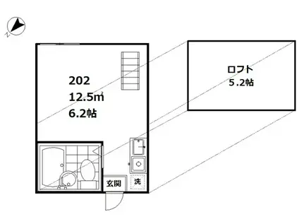 インベスト西大井(ワンルーム/1階)の間取り写真