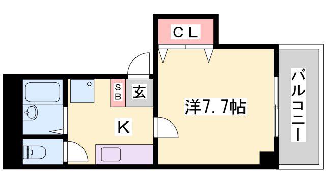 クレアトゥールOTUKA(1K/3階)の間取り写真
