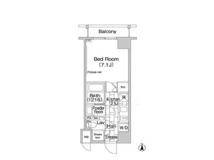 エルスタンザ平河町(1K/6階)の間取り写真
