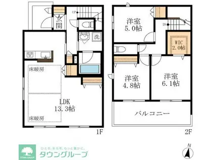 ヘーベルメゾン M(4LDK/1階)の間取り写真