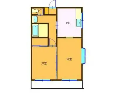 ミルトンキーンズ(1LDK/2階)の間取り写真