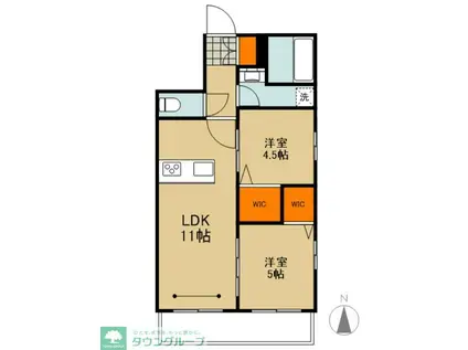 ヘーベルメゾン西葛西 E(2LDK/2階)の間取り写真