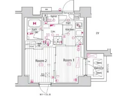 ガーラ・プレシャス新小岩(2K/3階)の間取り写真