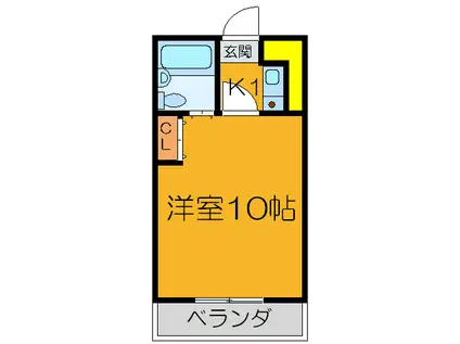 マンションプレザント(1K/3階)の間取り写真
