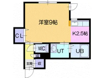 文京台プライム3(1K/2階)の間取り写真