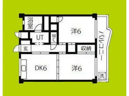 新高マンション(2DK/3階)の間取り写真