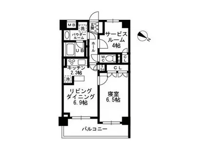 シャンピアグランデ深沢(1SLDK/3階)の間取り写真