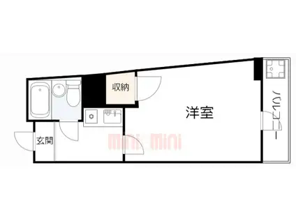 シャインエイト(1K/3階)の間取り写真