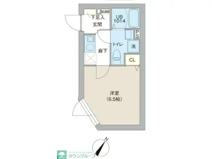 レピュア三ノ輪レジデンスII(1K/3階)の間取り写真