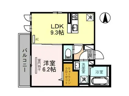 D-ROOM SMILE(1LDK/3階)の間取り写真
