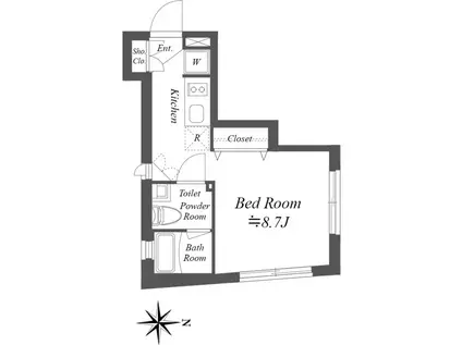 FARE目白(ワンルーム/3階)の間取り写真